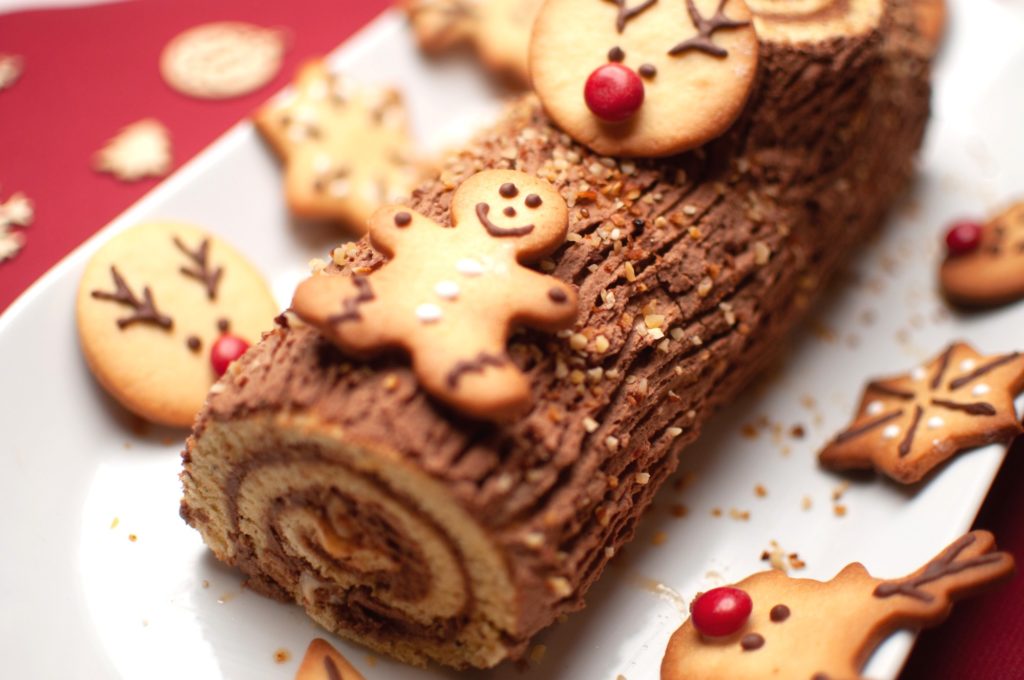 Bûche de Noël au chocolat (crédit Kisoulou sour Unsplash)