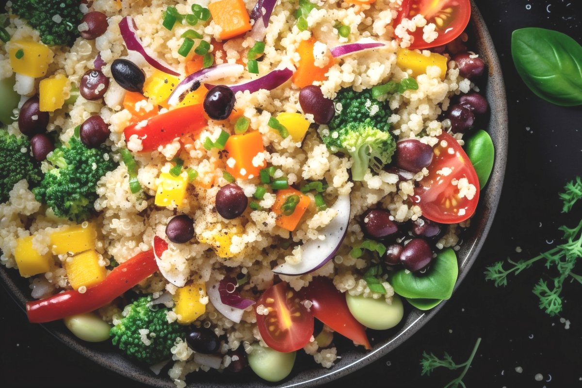 Salade de quinoa aux légumes grillés