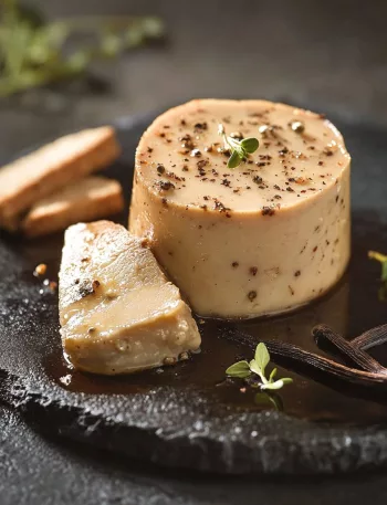 Foie gras mi-cuit à la vanille