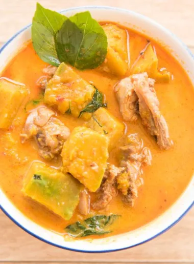 Curry thai de poulet au potiron