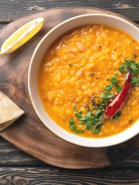 Dahl de lentilles corail