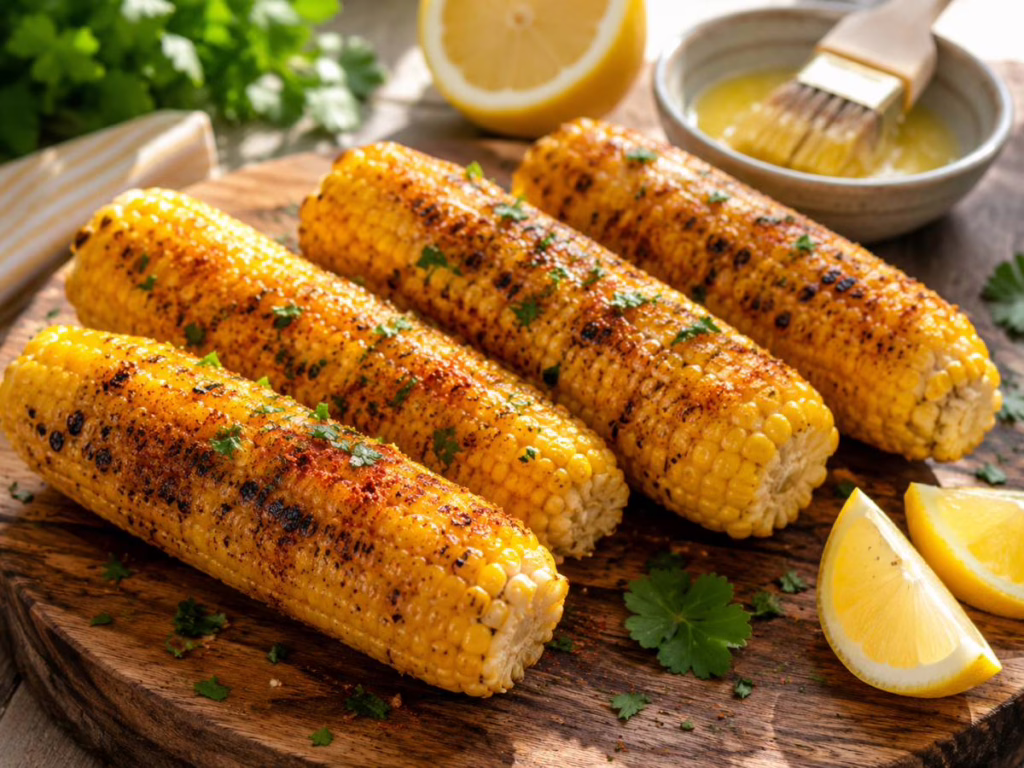 Épi de maïs grillé et citron