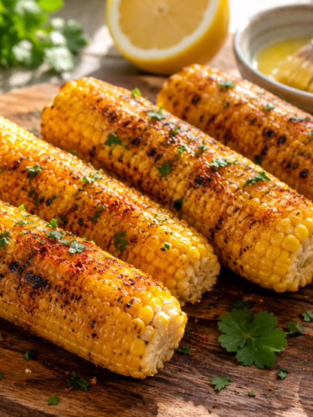 Épi de maïs grillé et citron